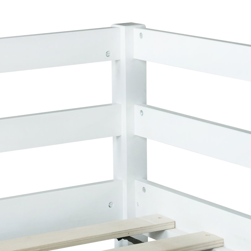 Lit mezzanine simple Orrtanna par Harriet Bee, Blanc, Double