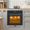 Fours électriques encastrés 24 po, four mural simple avec 8 modes de cuisson, 108 Menus intelligents, four à convection intégré de 2,5 pi³, acier inoxydable, commande tactile, minuterie, verrouillage de sécurité, 3000 W, 240 V