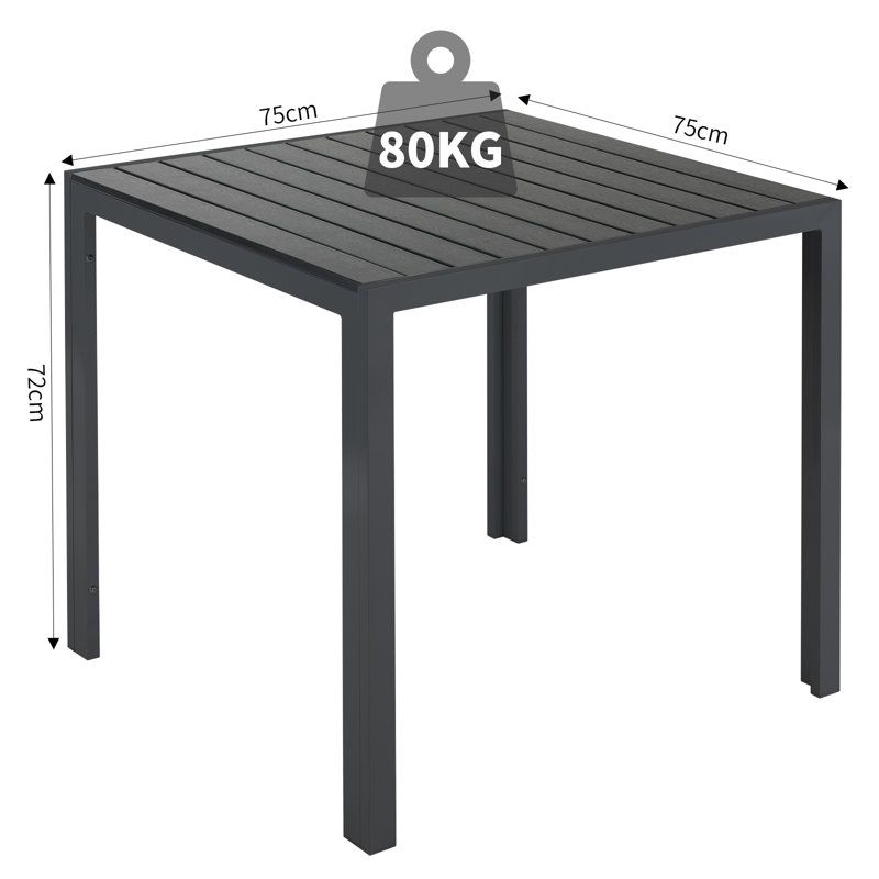 Albo Square Outdoor Dining Table , 75cm cm W 75cm cm D