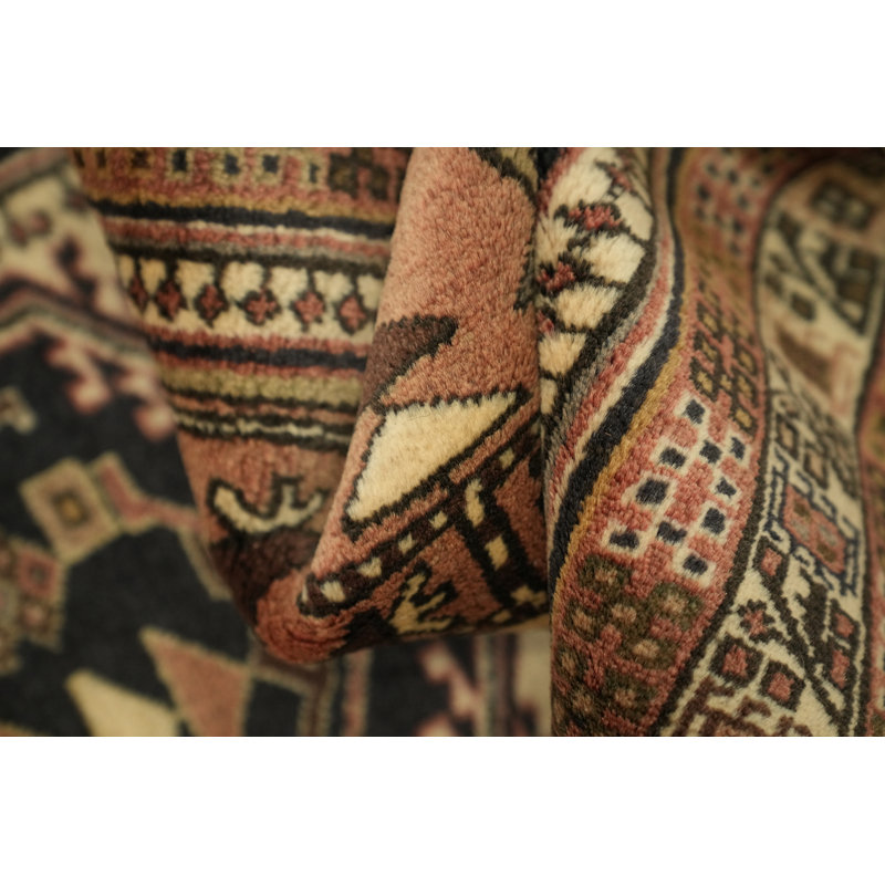 Geometric Wool Runner Rug 2x10