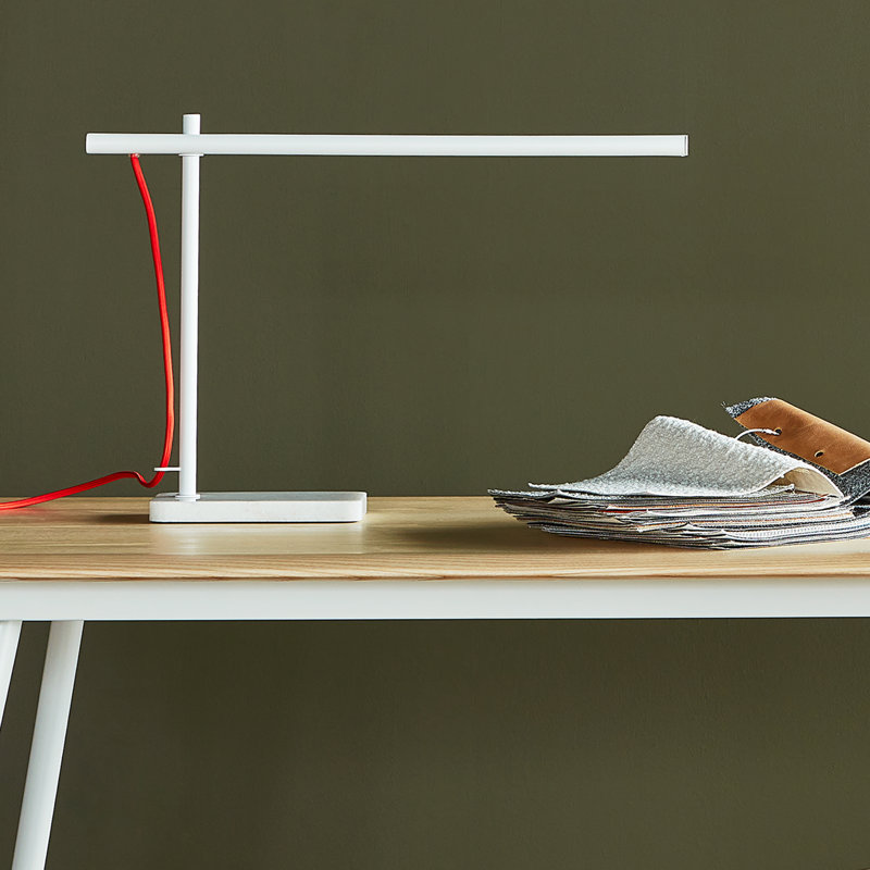 Lewis LED Desk Table Lamp, White