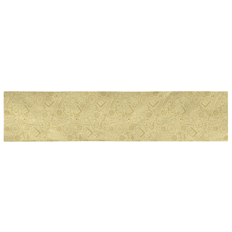 Chemin de table géométrique avicia, 72 po x 16 po, Jaune, 100 % coton