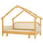 Lit en bois dans une cabane avec rails à coussins moelleux, pour enfants, adolescents, filles, garçons-918469779