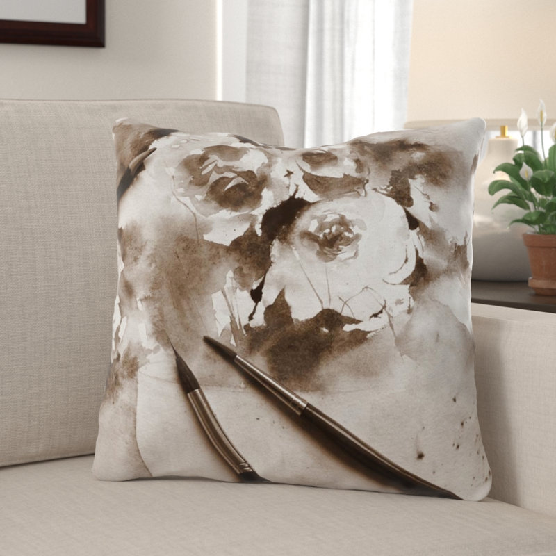 Coussin décoratif art Cuthbertson, Intérieur, Microsuède
