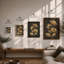 Golden Study Botanical - Framed Print-1393956828-1393956824