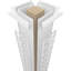 Colonne carrée classique non fuselée Craftsman avec base toscane et base toscane-70905988