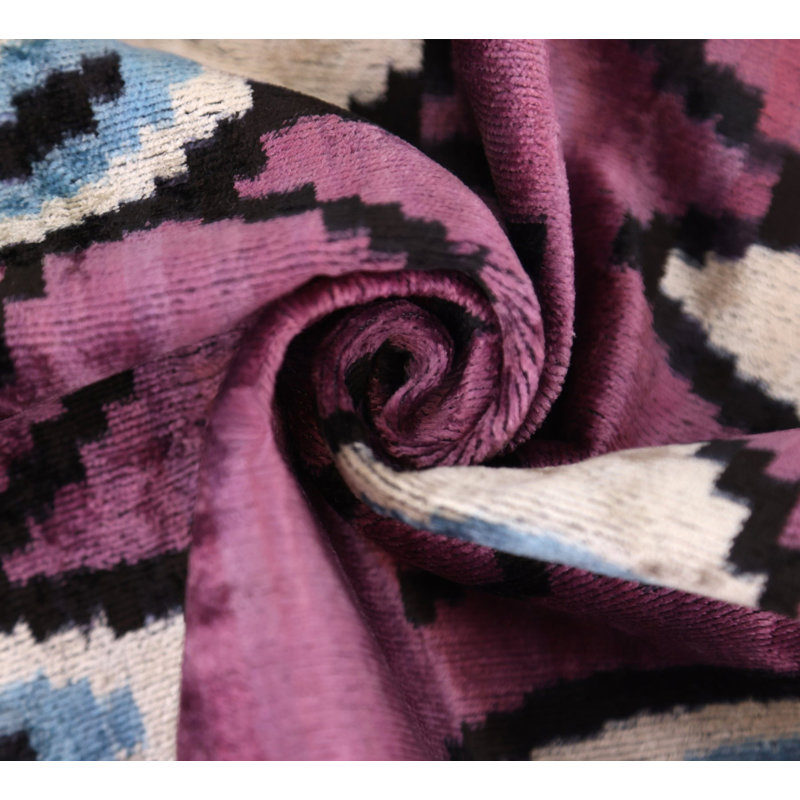 Coussin en velours de soie Magenta
