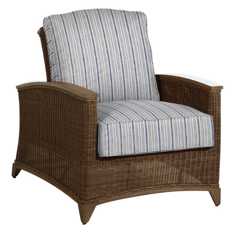 Astoria Patio Chair with Cushions, Astoria #90 Raffia/Oak, Dove Sunbrella® Linen, Welt