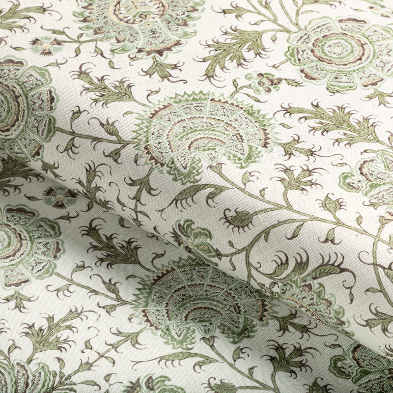 Indiennes Floral Fabric, Ivy
