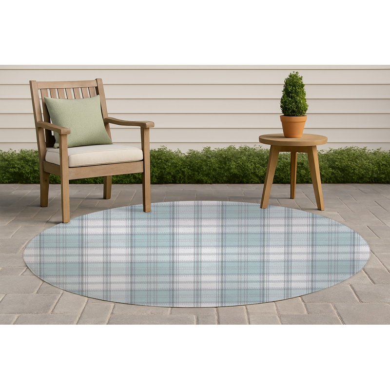 Tapis d'extérieur antidérapant Baid, Rond 5 pi