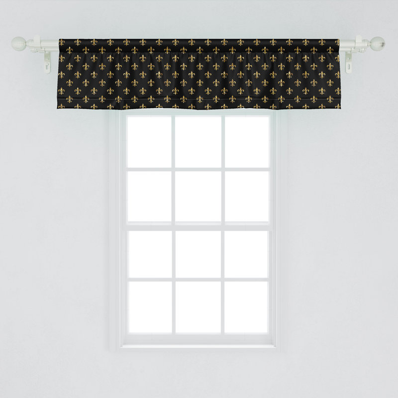 Cantonnière Ambesonne Fleur De Lis, L 42 po x L 12 po