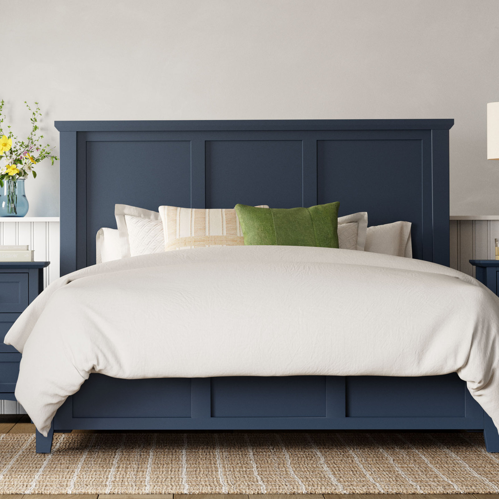Renee Storage Platform Bed, Queen, Blueberry