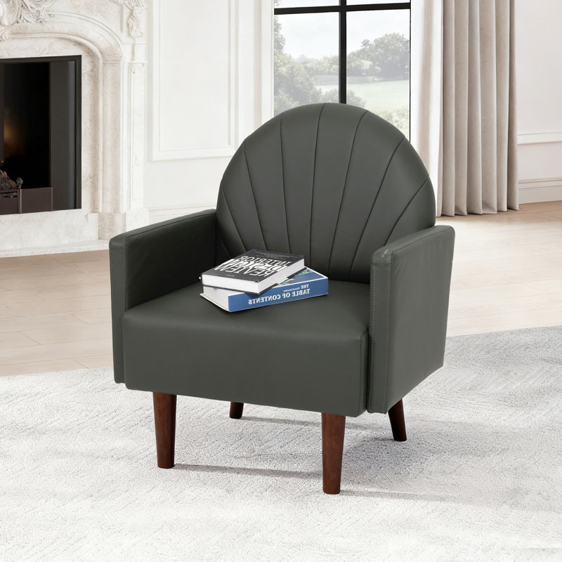 Un fauteuil d'appoint contemporain, Vert foncé