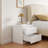 Wooden Nightstand with 2 Drawers-281562853