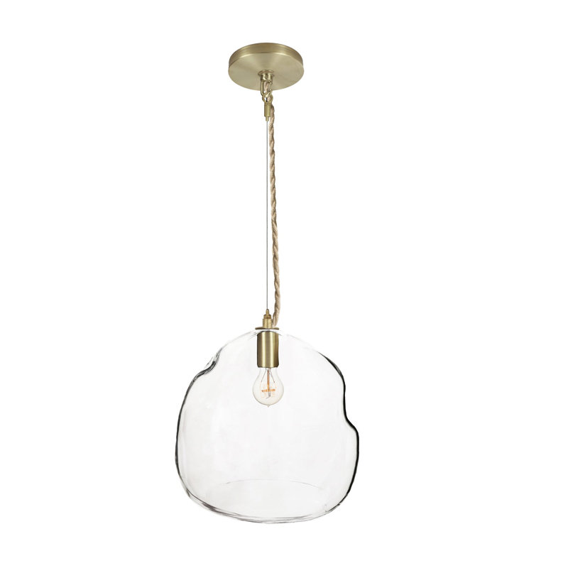 Luminaire suspendu géométrique unique à 1 lumière Bubble, Laiton