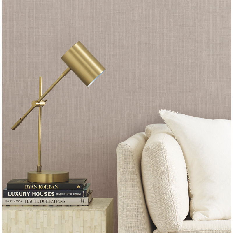 Rouleau de papier peint texturé L 27 pi x l 27 po Gossamer, Taupe