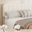 Cadre de lit en velours King Size avec 4 tiroirs et tête de lit ajustable