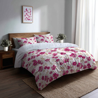Ensemble de housse de couette à motif floral 3 pièces