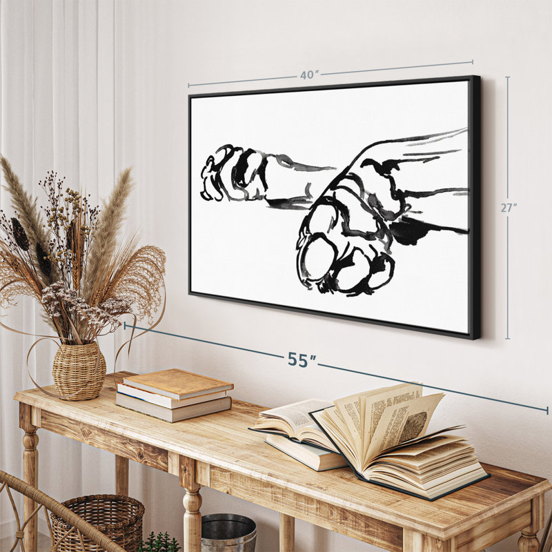 " Linear Paws II Canvas Print ", 27" H x 40" W