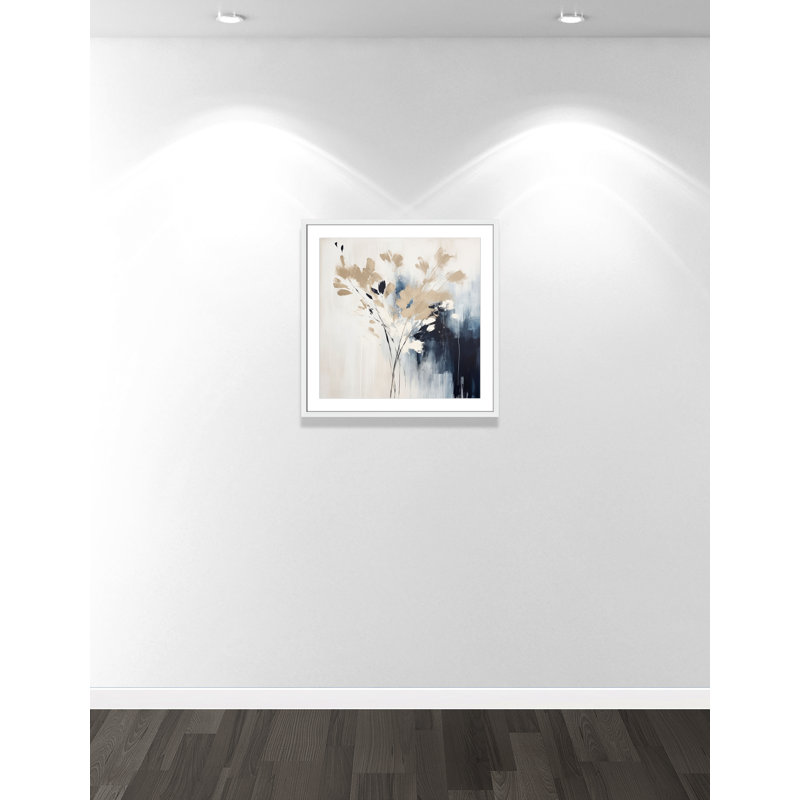 «Bliue Earthly Neutralité II» par Irena Orlov, L 27,5 po x H 27,5 po, Imprimé mat, Blanc satiné