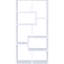 Bibliothèque blanche à 8 tablettes - Maison robuste et élégante avec 8 tablettes-126060732