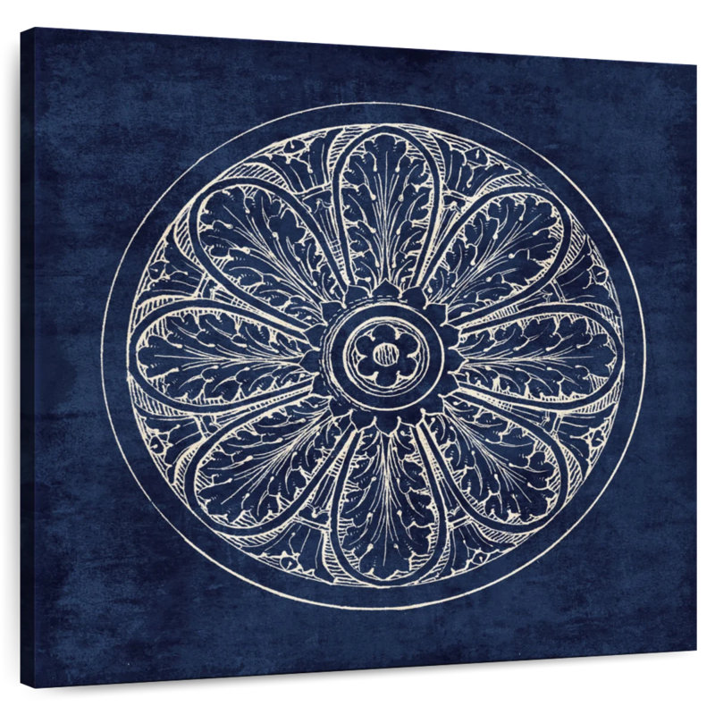 Lilie Rosette V Indigo, 30" H x 30" W
