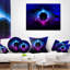 Étoile noire fractale - coussin imprimé abstrait-31040656-31040652