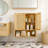 Bamboo Rattan Wall Cabinet, Adjustable Shelves And Doors For Small Spaces Storage