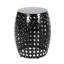 Table de bout en métal - coupe en fer chic, 16,17 po x 16,17 po x 19,9 po, sans assemblage, stable, cadre moderne noir thermolaqué, l 16,50 po x H 20,50 po-1005680659