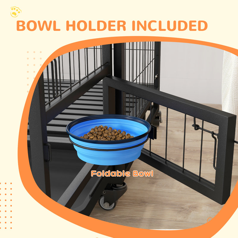 Steel Pet Crate with 1 Door, 85" H x 123" W x 74" D