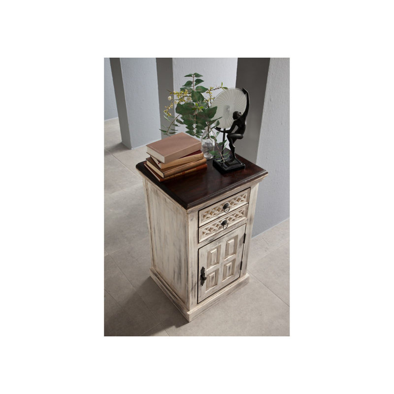 Castle 45cm W Solid Wood Bedside Table