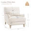 Chaises d'appoint rembourrées avec garniture cloutée Charney-455995674