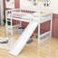 Lit mezzanine en bois simple avec glissoire Enguerrand-2078723824