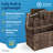 Bella ClickDecor Rustic Farmhouse Wicker Lightweight Indoor/Outdoor Storage Container Ottoman-1882071840