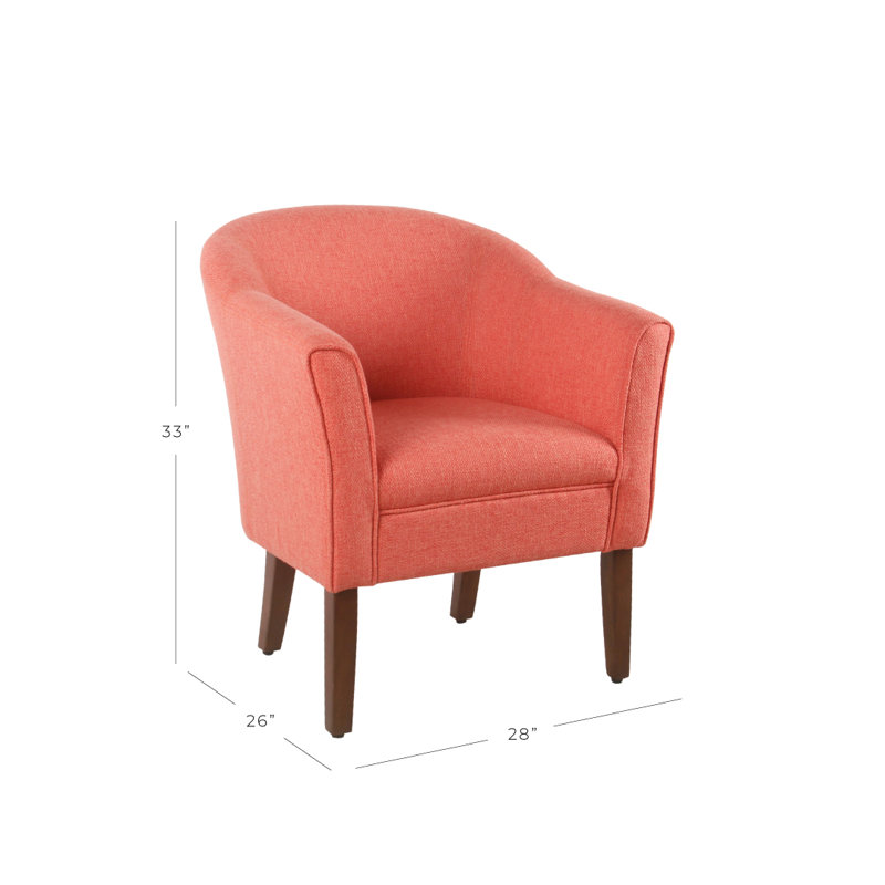 Causey 28'' Wide Armchair, Textured Orange