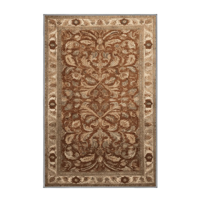 Machine Washable Persian Brown Area Rug