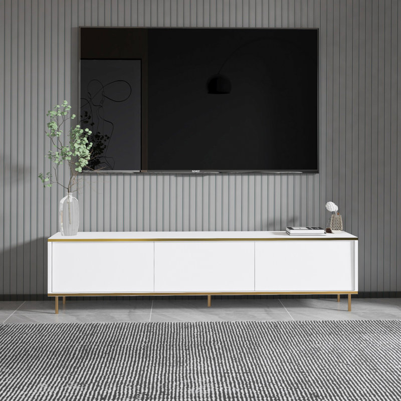 Keikei Unfinished TV Stand, Cream