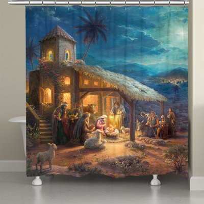 Thomas Kinkade The Nativity Shower Curtain