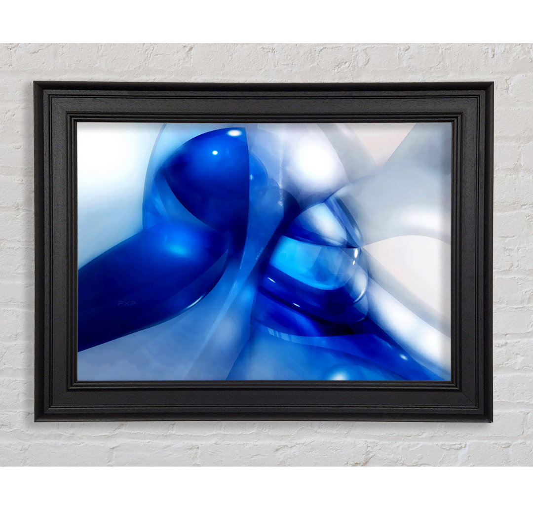 Gerahmtes Wandbild Liquid Blue Energy