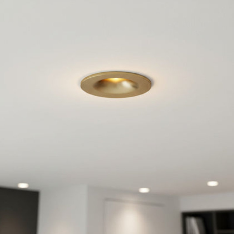 3 Watt LED Chrome Flush Recessed Downlight, Gold