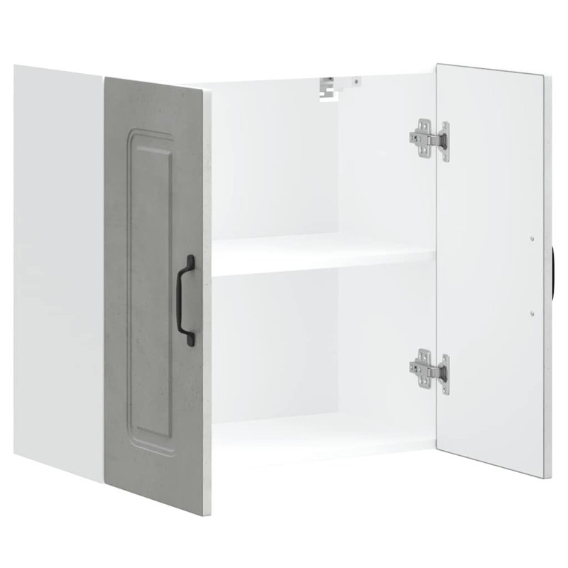 Kitchen Wall Cabinet Kalmar Engineered Wood, 60cm H x 60cm W x 31cm D, Concrete Grey