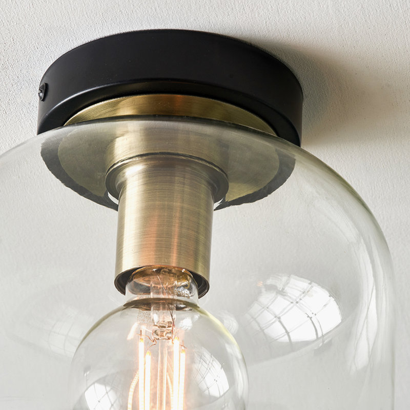 Veedersburg Glass Semi Flush Mount