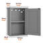 Armoire murale grise 1 porte 1 tablette-155770533