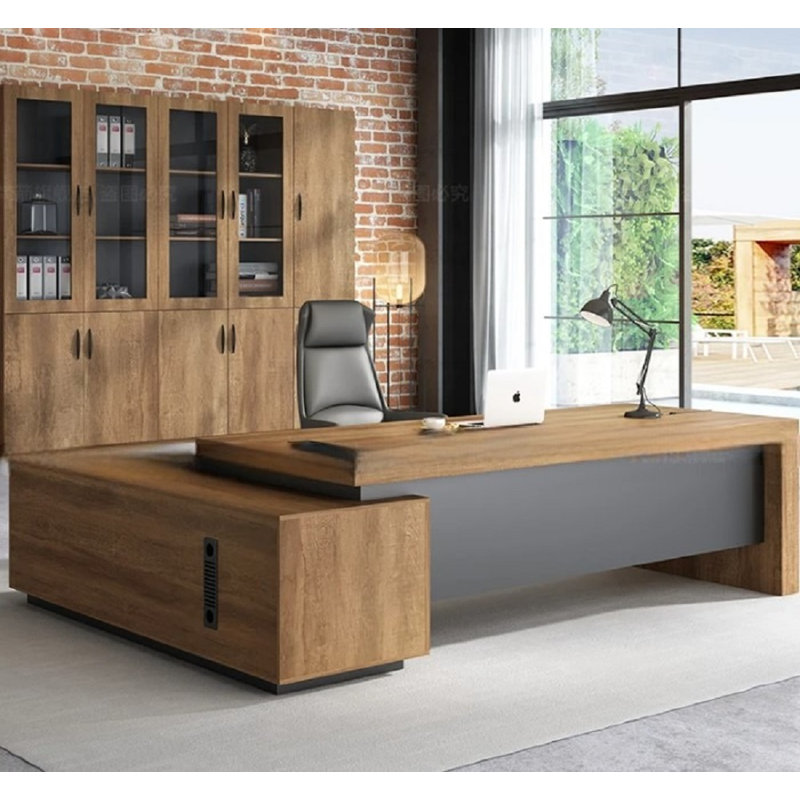 Nankesh L-Shaped Executive Desk, 75cm H x 280cm W x 90cm D