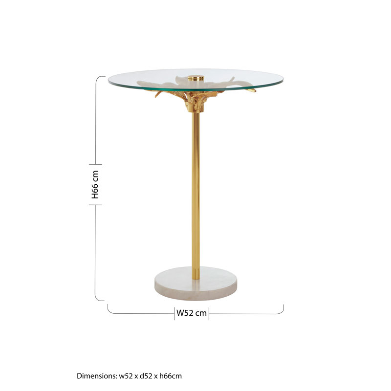 Sika Glass Top End Table