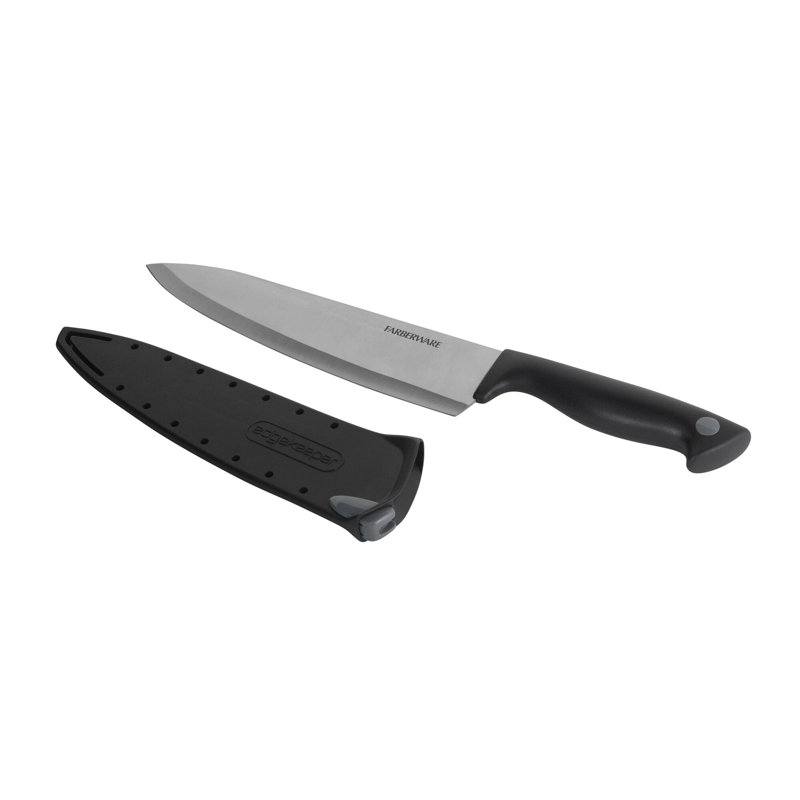 Farberware Edgekeeper Chef Knife with Built-In Self-Sharpening Blade Cover, 8" 