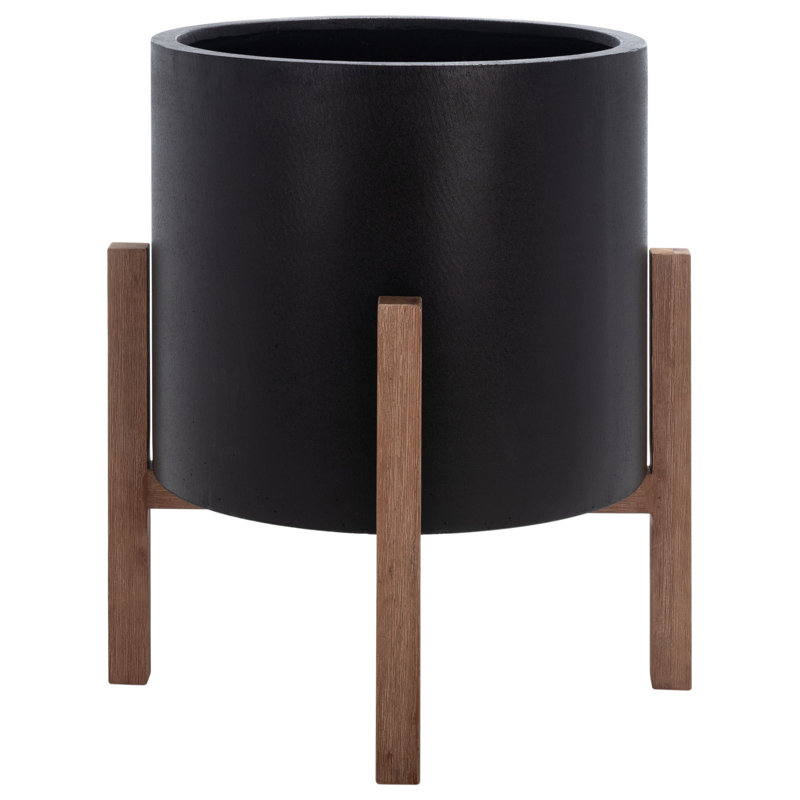 Pot à fleurs Tabitha, Noir, H 29,3 po x l 25,3 po x P 25,3 po