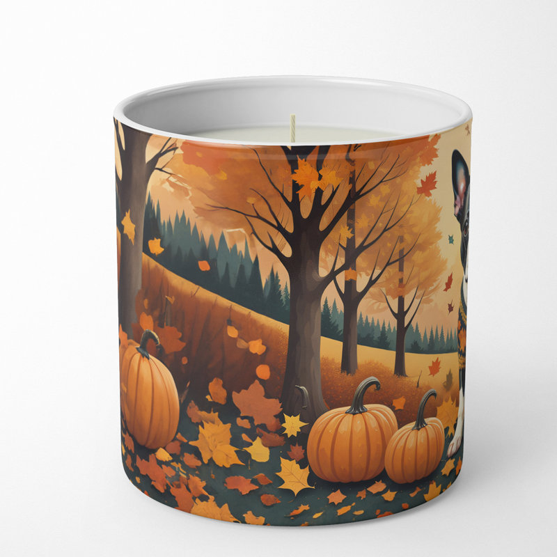 Bougie parfumée Pumpkin Spice avec support en céramique