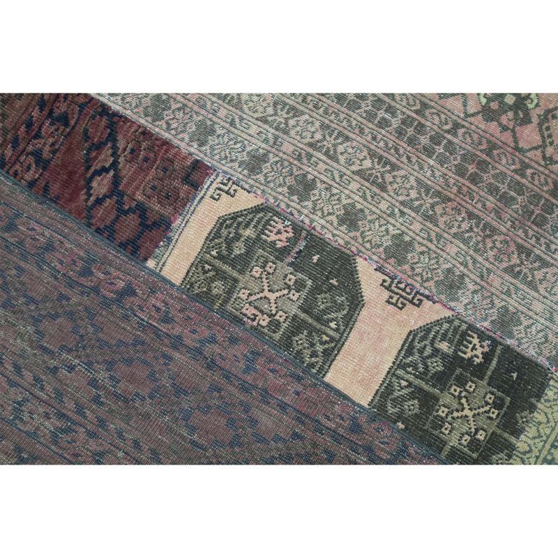 Afghan Wool Patchwork Area Rug