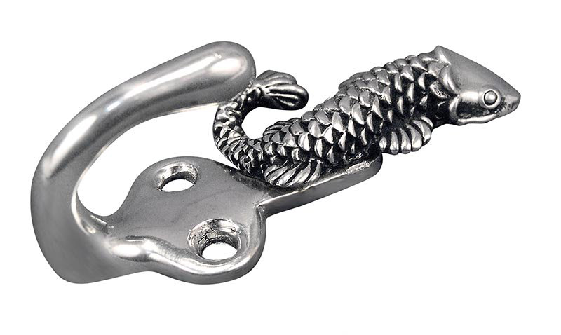 Pollino Wall Hook, Antique Silver